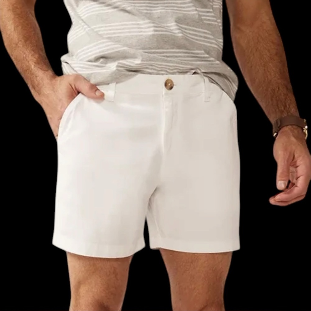 Chubbies Vannas Shorts 5.5" Inseam Stretch Twill White Mens Size 36 NWT 014241